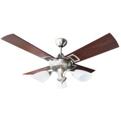 Ventilador de Techo Design Platil con Araña 33 y Palas de Madera Reversibles tonos Cedro y Nogal