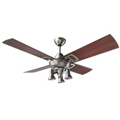 Ventilador de Techo Design Platil con Spot Ruka y Palas de Madera Reversibles tonos Cedro y Nogal