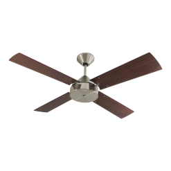 Ventilador de Techo Cosmos Platil y Palas de Madera Reversibles tonos Cedro y Nogal