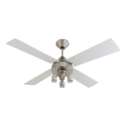 Ventilador de Techo Cosmos Platil con Spot FLP y Palas de Madera Laqueadas Blancas