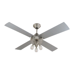 Ventilador de Techo Cosmos Platil con Spot Cosmos Due Corto y Palas de Madera Laqueada Gris