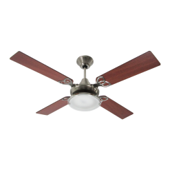 Ventilador de Techo Premium Platil con Plafón Manny y Palas Reversibles Cedro y Roble