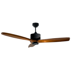 Ventilador de Techo Hemi Rattan con Palas de Madera Tono Algarrobo